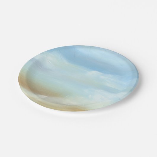 Prachtige Skyscape met Fluffy Clouds Papieren Bordje (Gekanteld)