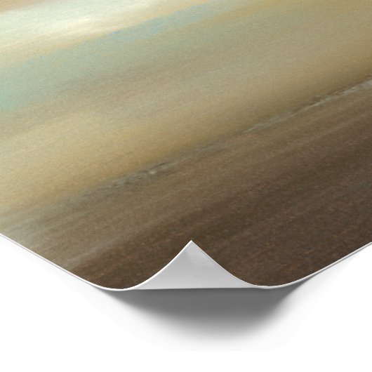 Prachtige Skyscape met Fluffy Clouds Poster (Hoek)