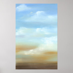 Prachtige Skyscape met Fluffy Clouds Poster
