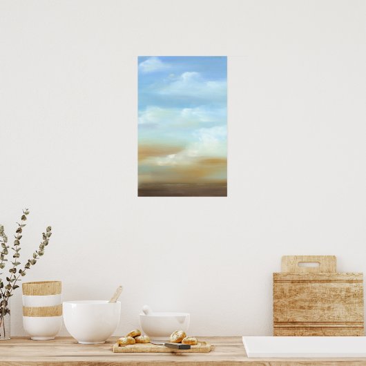 Prachtige Skyscape met Fluffy Clouds Poster (Keuken)