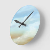 Prachtige Skyscape met Fluffy Clouds Ronde Klok (Hoek)