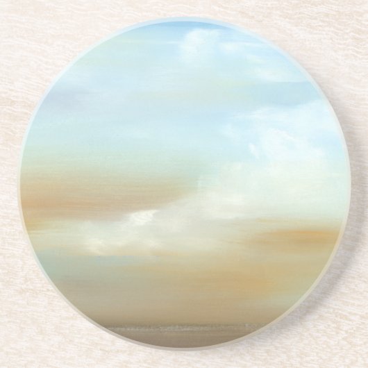 Prachtige Skyscape met Fluffy Clouds Zandsteen Onderzetter (Voorkant)