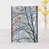 Prachtige sneeuw scant elke gelegenheid kaart (Gele Bloem)