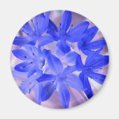 Prachtige Sneeuw Schokkende Blauwe Magneet (Voorkant)