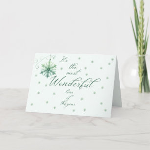 Prachtige Sneeuwvlok Kerstkaart Kaart