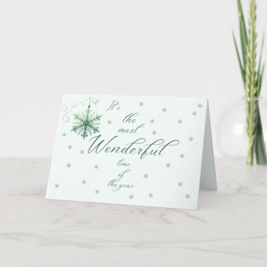 Prachtige Sneeuwvlok Kerstkaart Kaart (Voorkant)