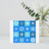 PRACHTIGE SNEEUWVLOKKEN BRIEFKAART (Staand voorkant)