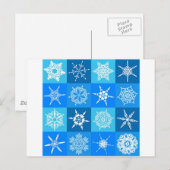 PRACHTIGE SNEEUWVLOKKEN BRIEFKAART (Voorkant / Achterkant)