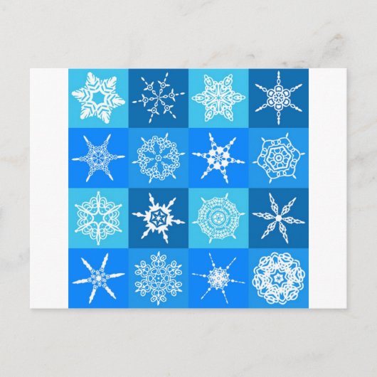 PRACHTIGE SNEEUWVLOKKEN BRIEFKAART (Voorkant)