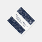 Prachtige sneeuwvlokken bruiloft servetten (Hoek)