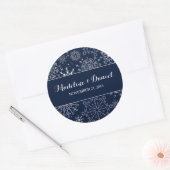 Prachtige sneeuwvlokken bruiloft stickers / zegels (Envelop)