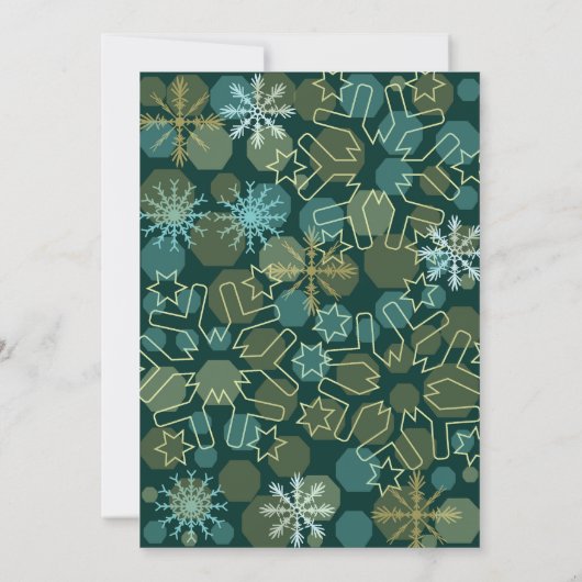 Prachtige sneeuwvlokken feestje kaart (Achterkant)