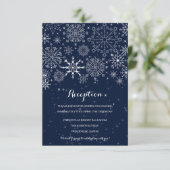 Prachtige sneeuwvlokken - Ontvangst van winterwedd Informatiekaartje (Staand voorkant)