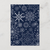 Prachtige sneeuwvlokken - Ontvangst van winterwedd Informatiekaartje (Achterkant)