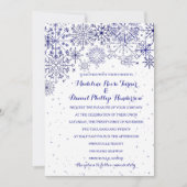 Prachtige sneeuwvlokken - Winter Huwelijksuitnodig Kaart (Voorkant)