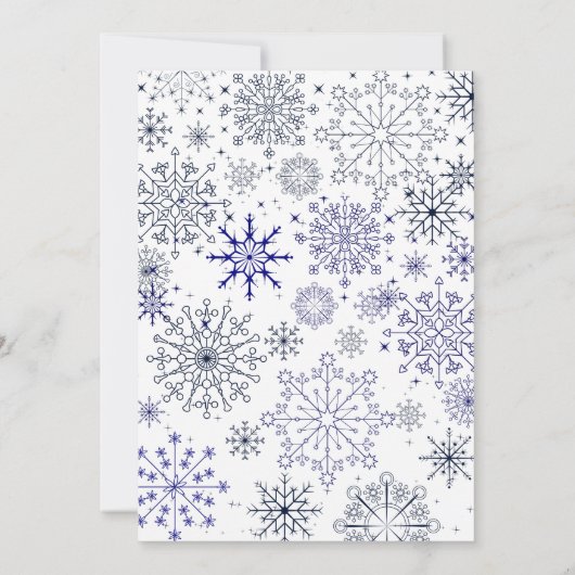 Prachtige sneeuwvlokken - Winter Huwelijksuitnodig Kaart (Achterkant)