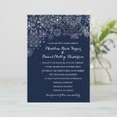 Prachtige sneeuwvlokken - Winterbruiloft Kaart (Staand voorkant)