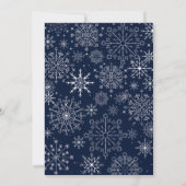 Prachtige sneeuwvlokken - Winterbruiloft Kaart (Achterkant)