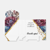 Prachtige Sophistication Jewel-Toned Peony Wedding Bedankdoosjes (Uitgevouwen)