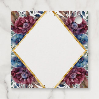 Prachtige Sophistication Jewel-Toned Peony Wedding Bedankjes Labels