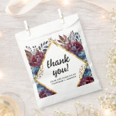 Prachtige Sophistication Jewel-Toned Peony Wedding Bedankzakje (Geknipt)