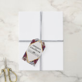 Prachtige Sophistication Jewel-Toned Peony Wedding Cadeaulabel (Met Touw)