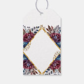 Prachtige Sophistication Jewel-Toned Peony Wedding Cadeaulabel (Achterkant)