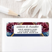 Prachtige Sophistication Jewel-Toned Peony Wedding Etiket (Insitu)