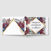 Prachtige Sophistication Jewel-Toned Peony Wedding Gastenboek (Volledig)