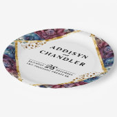 Prachtige Sophistication Jewel-Toned Peony Wedding Papieren Bordje (Gekanteld)