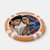 Prachtige Sophistication Jewel-Toned Peony Wedding Poker Chips (Enkel)