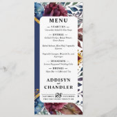 Prachtige Sophistication Jewel-Toned Peony Wedding Programmakaart (Voorkant)