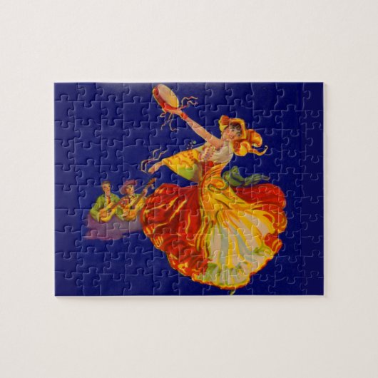 prachtige Spaanse danseres Legpuzzel (Horizontaal)