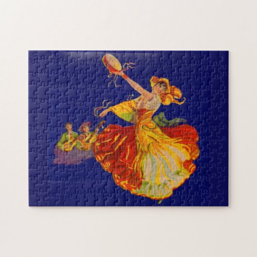 prachtige Spaanse danseres Legpuzzel (Horizontaal)