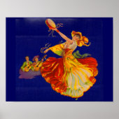prachtige Spaanse danseres Poster (Voorkant)