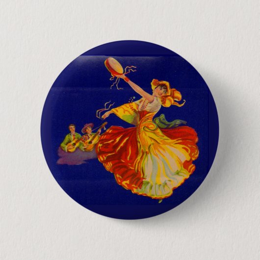 prachtige Spaanse danseres Ronde Button 5,7 Cm (Voorkant)