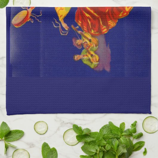 prachtige Spaanse danseres Theedoek (Gevouwen)