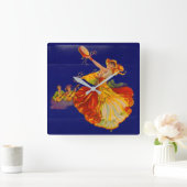 prachtige Spaanse danseres Vierkante Klok (Huis)