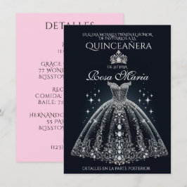 Prachtige Spaanse Quinceañera Quince Kaart