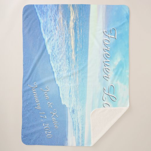 Prachtige, speciaal voor het huwelijk bestemde tas sherpa deken (Voorkant)