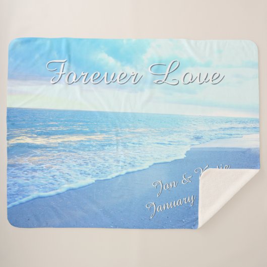 Prachtige, speciaal voor het huwelijk bestemde tas sherpa deken (Voorkant (horizontaal))