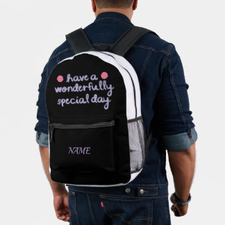 Prachtige speciale dag verjaardag & cadeaucollecti bedrukte rugzak