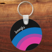 Prachtige speciale vlag voor biseksueel gebruik sleutelhanger (Voorkant)