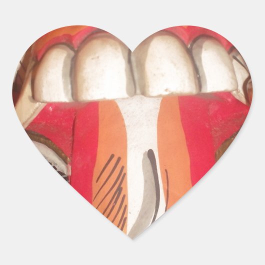 Prachtige Speelse Tong: Een vleugje Humor Hart Sticker (Voorkant)