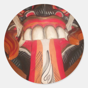 Prachtige Speelse Tong: Een vleugje Humor Ronde Sticker