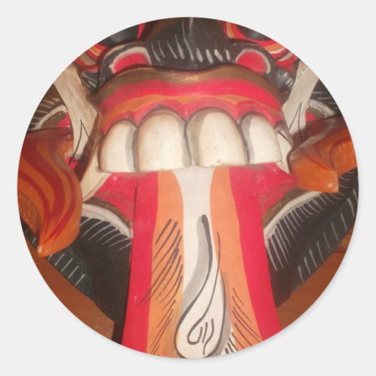 Prachtige Speelse Tong: Een vleugje Humor Ronde Sticker (Voorkant)