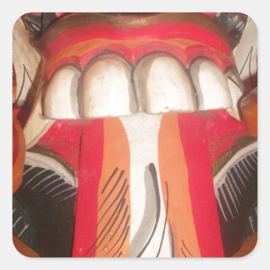 Prachtige Speelse Tong: Een vleugje Humor Vierkante Sticker (Voorkant)