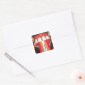 Prachtige Speelse Tong: Een vleugje Humor Vierkante Sticker (Envelop)
