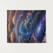 Prachtige Spiral Galaxy Space Alien Planet Sky Art Wandkleed (Voorkant (horizontaal))