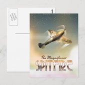 Prachtige Spitfire-reisposterprint Briefkaart (Voorkant / Achterkant)